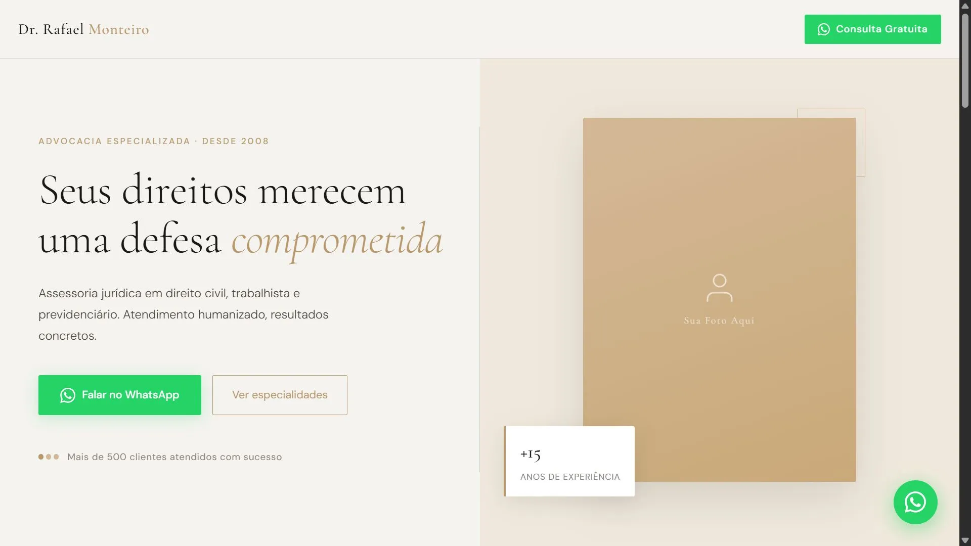 Projeto para advogado