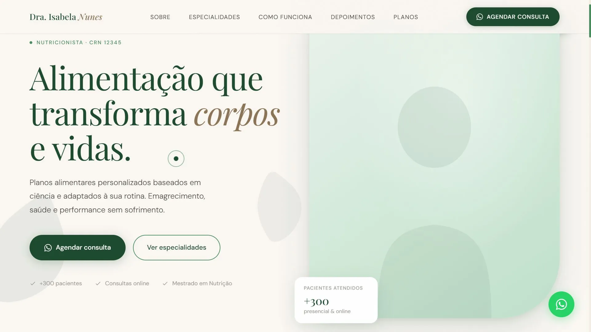 Projeto para nutricionista